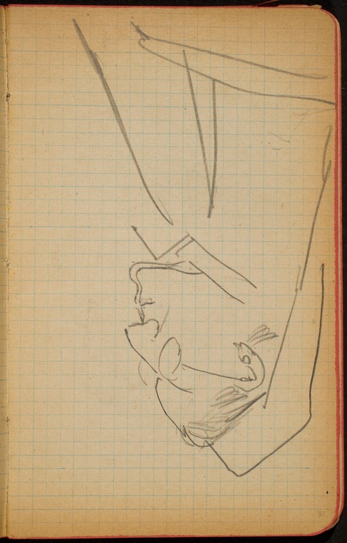 Weibliche Bildnisstudie im Profil (Female Portrait Study, Profile) [p. 31] by Max Beckmann