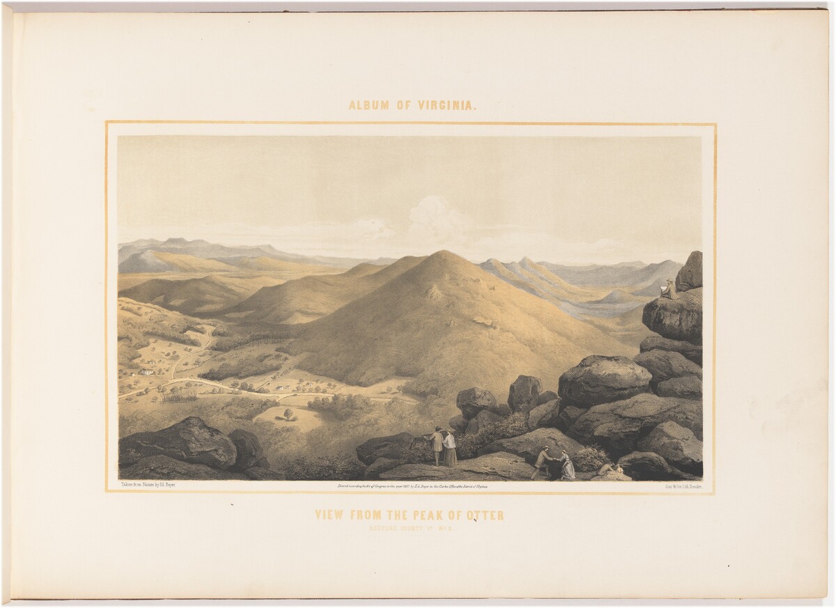 View from the Peak of Otter, No. 2 by Woldemar Rau, after Edward Beyer