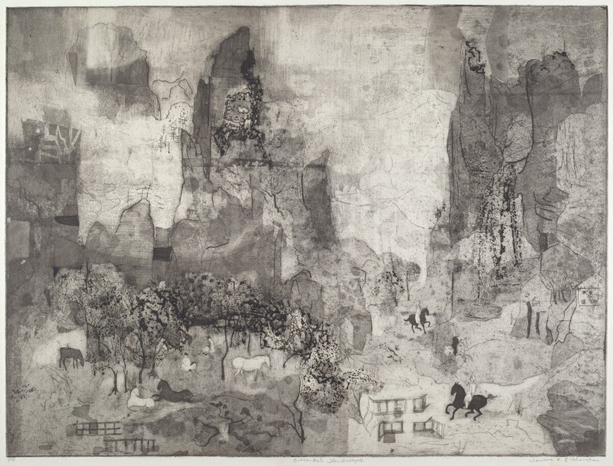 Oriental Landscape by Jeanne Herron Richards