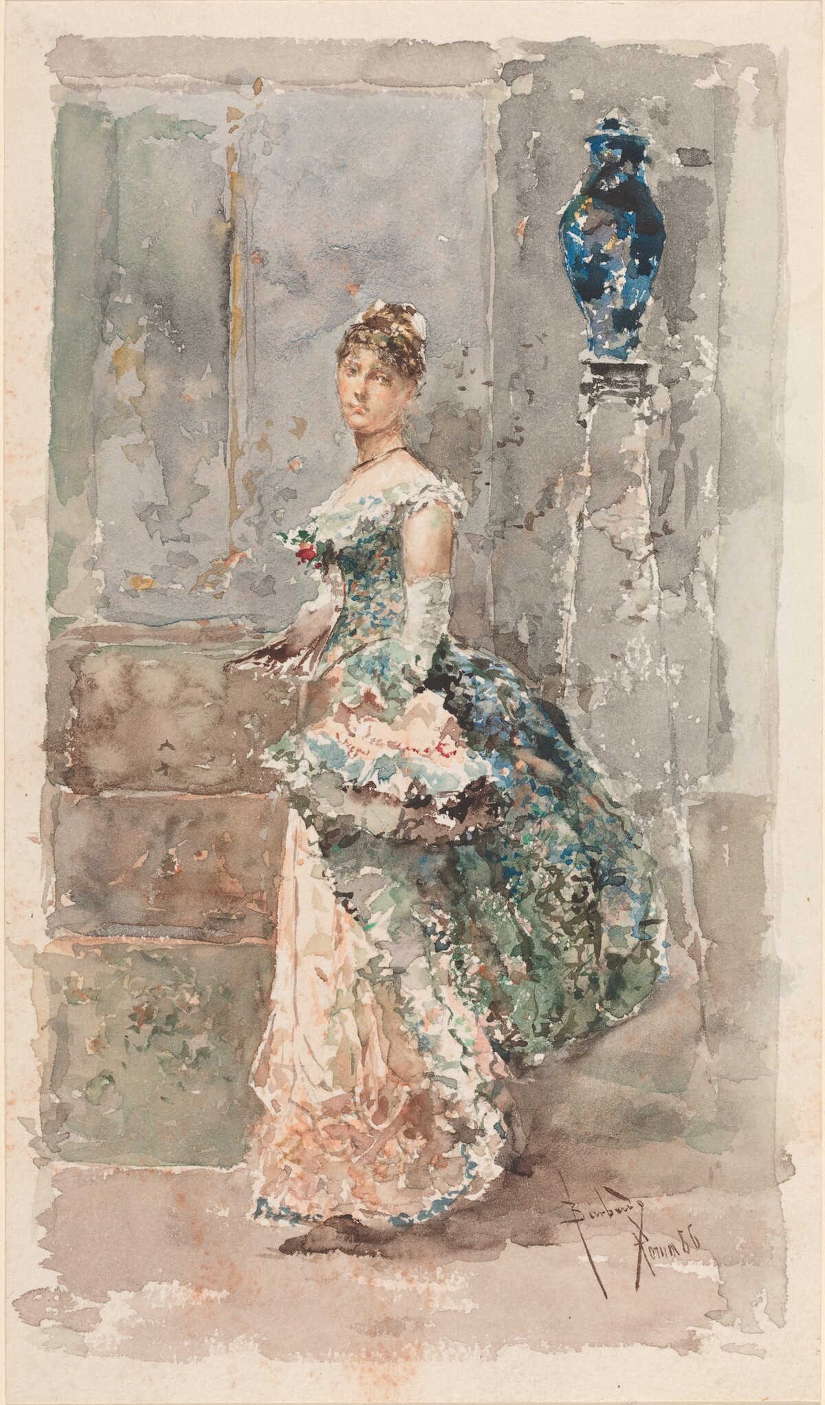 Lady in Formal Dress by Salvador Barbudo Sanchez