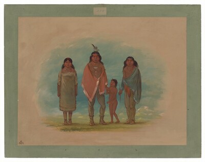 Patagon Chief, His Brother, and Daughter