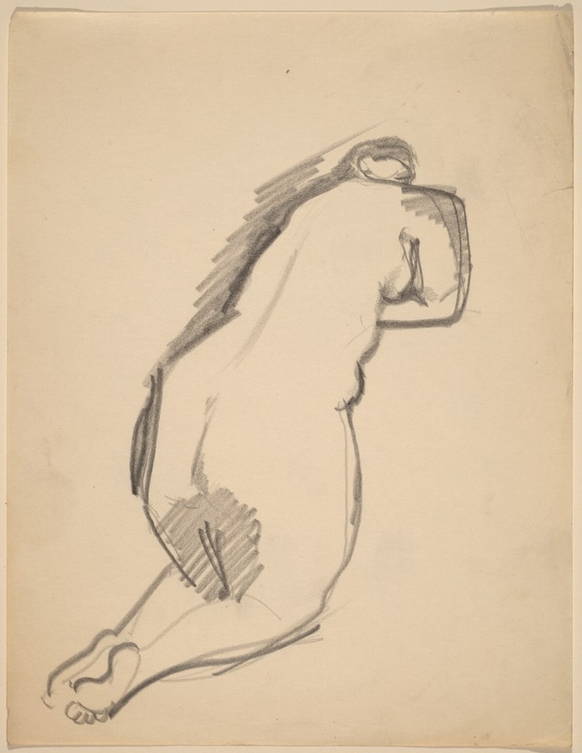 Kneeling Nude Seen from the Back by Mark Rothko