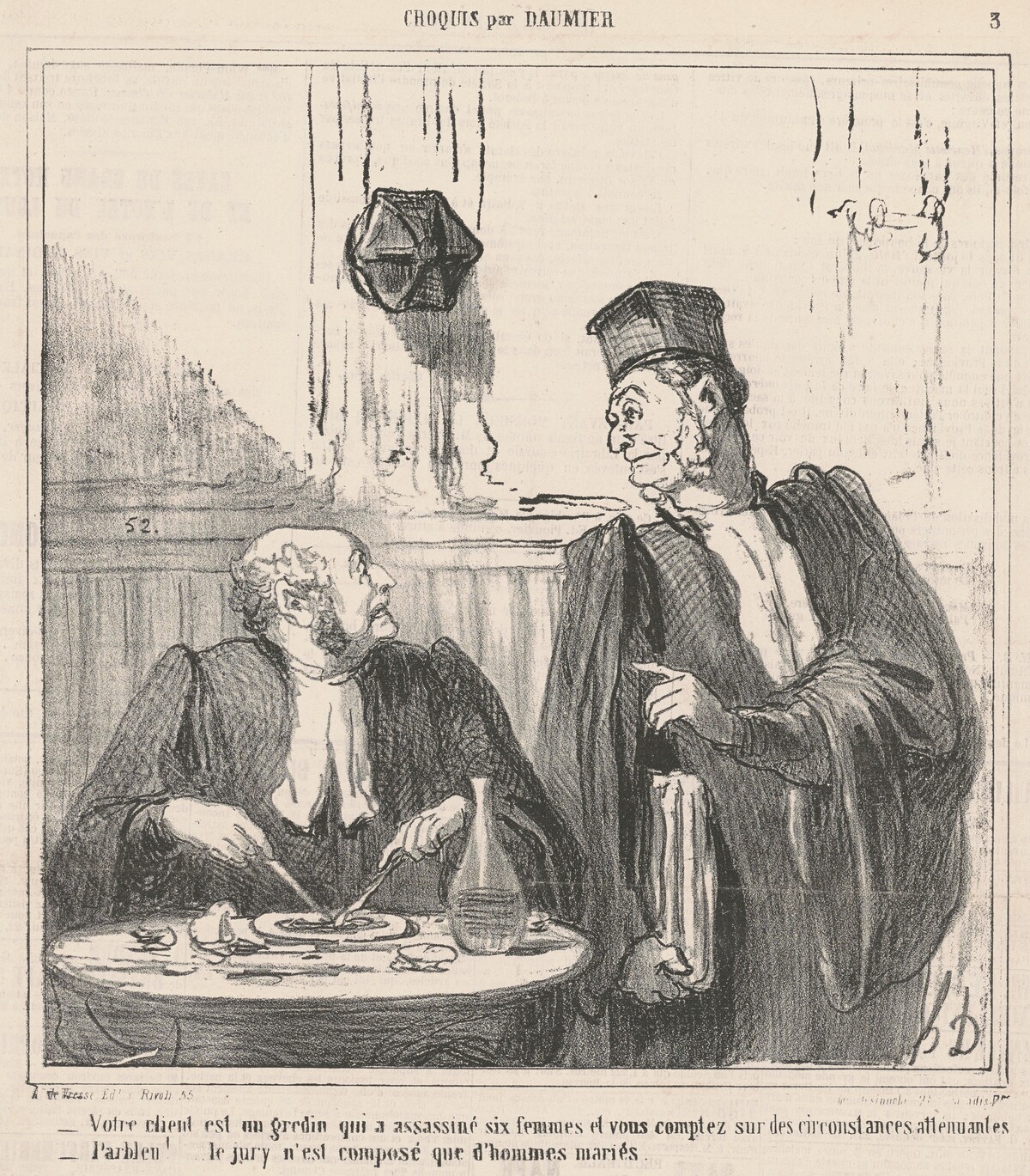 Votre client est un  gredin ... by Honoré Daumier