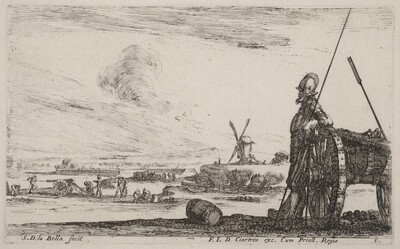 Soldier in Armor and a Cannon