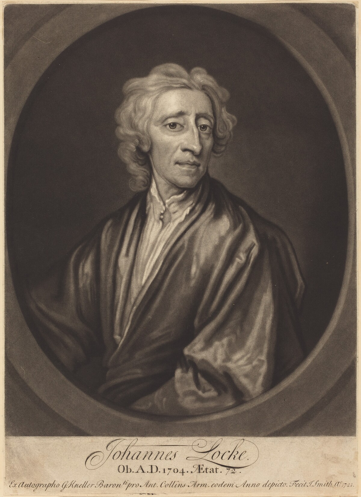 John Locke by John Smith after Sir Godfrey Kneller