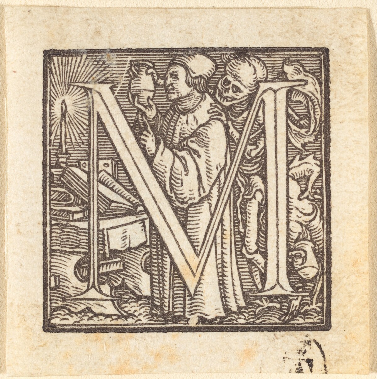 Letter M by Hans Lützelburger after Hans Holbein the Younger