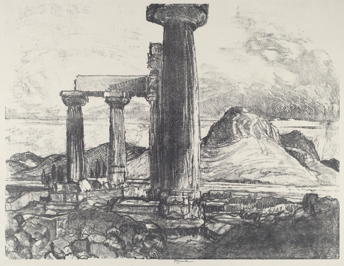 Acro, Corinth from Corinth by Joseph Pennell