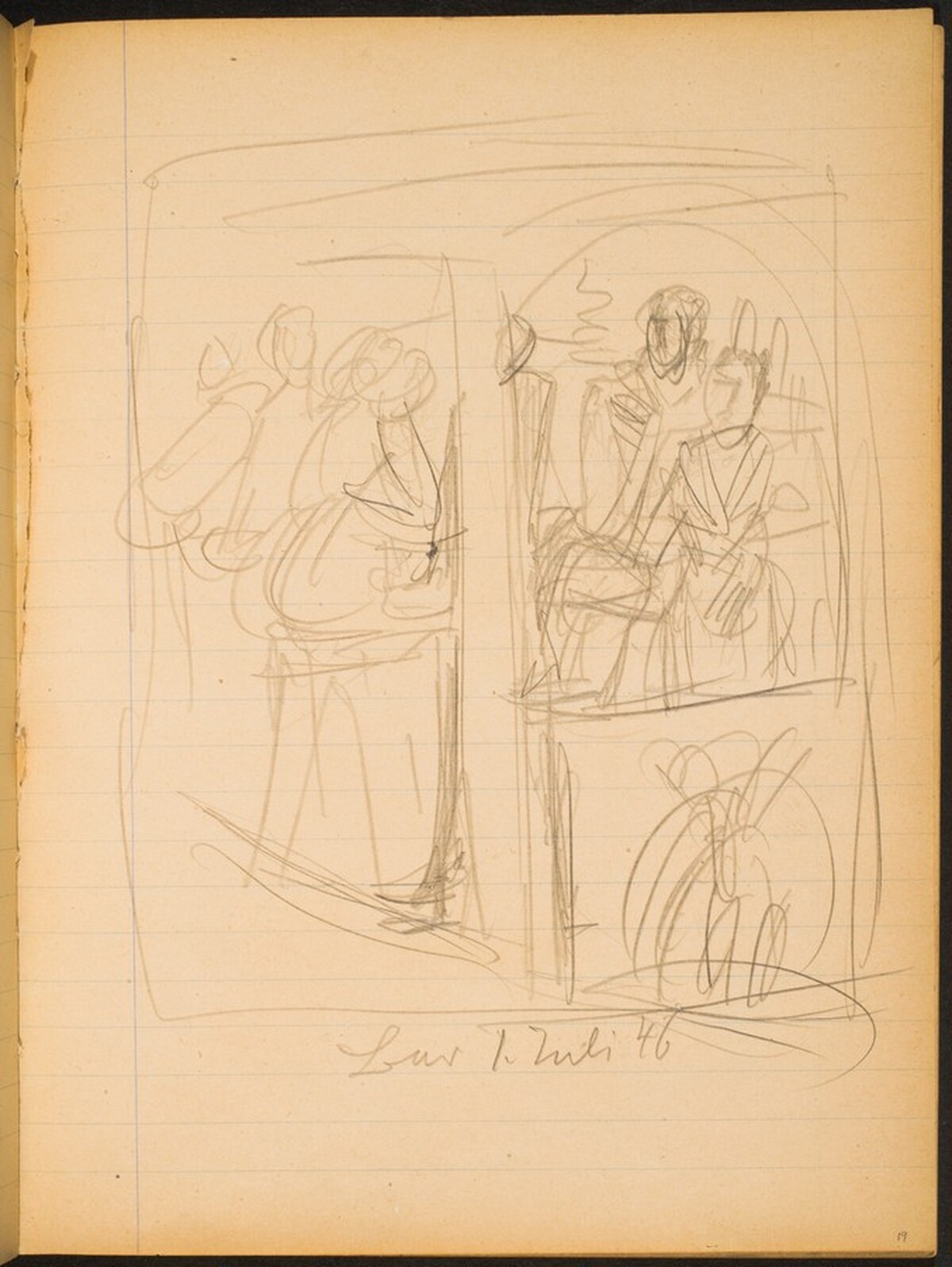 Figuren in einer Bar (Figures in a Bar) [p. 19] by Max Beckmann