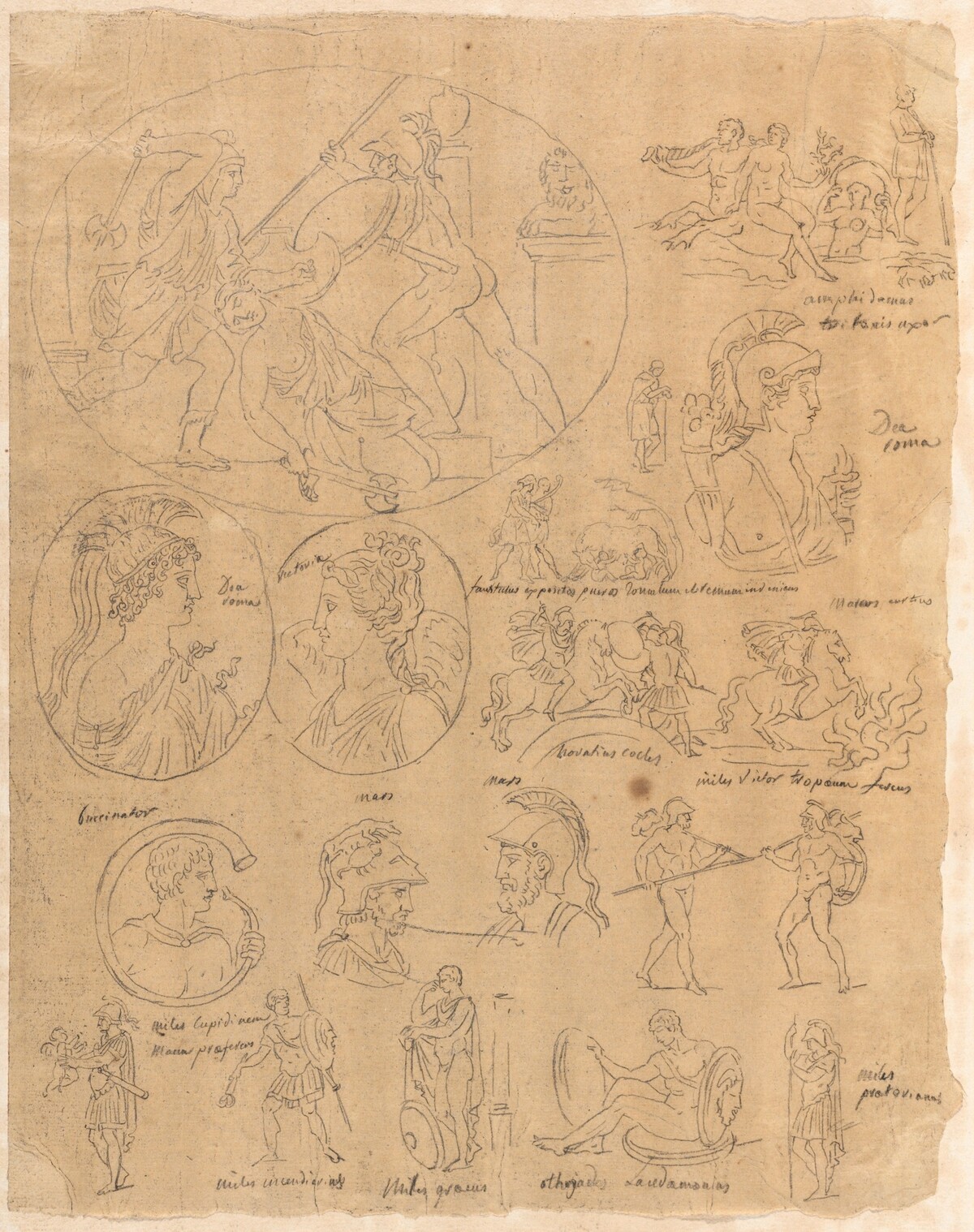 Tracings of Classical Subjects by Jacques-Louis David