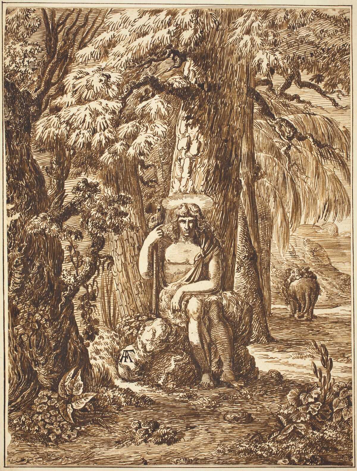 Saint John the Baptist in the Wilderness by Felice Albites
