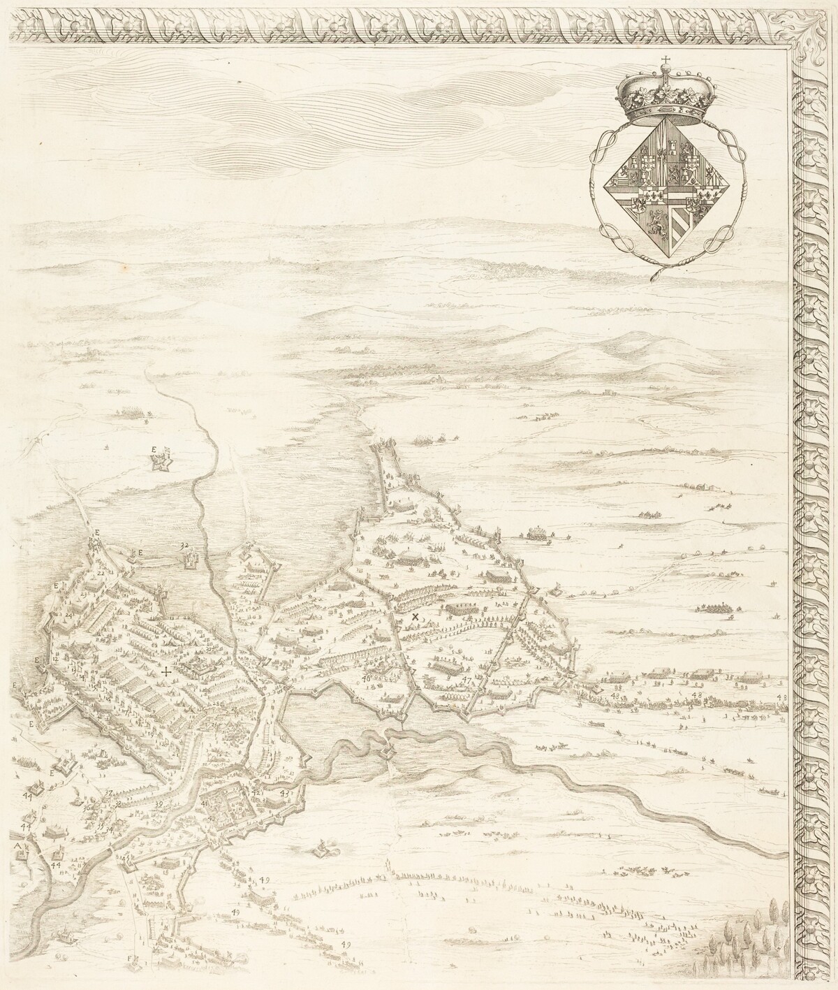 The Siege of Breda [plate 3 of 6] by Jacques Callot