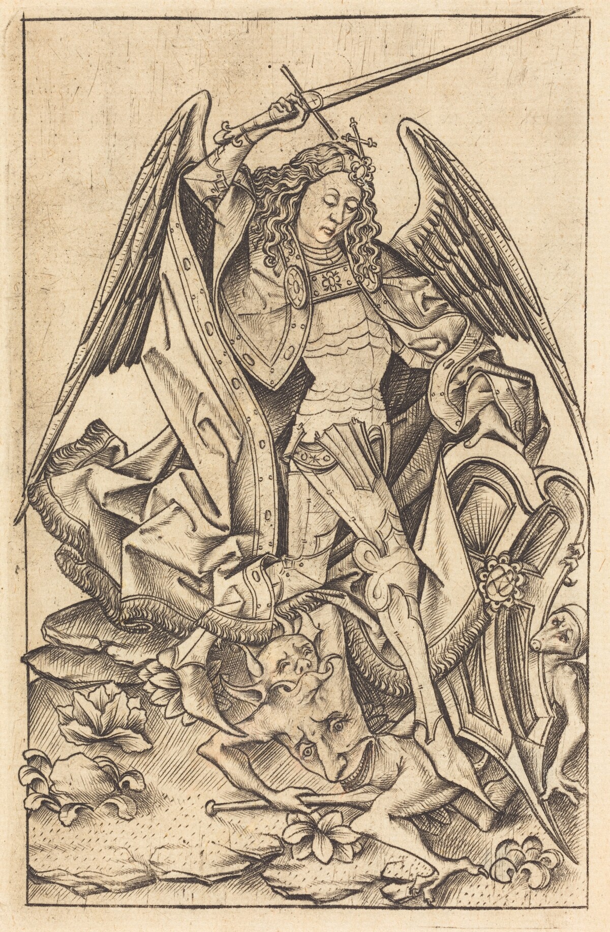 Saint Michael by Israhel van Meckenem