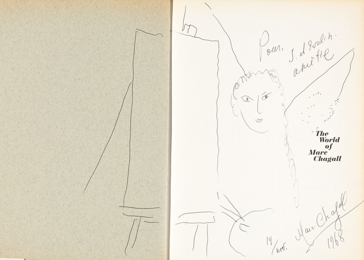 An Artist-Angel at the Easel by Marc Chagall