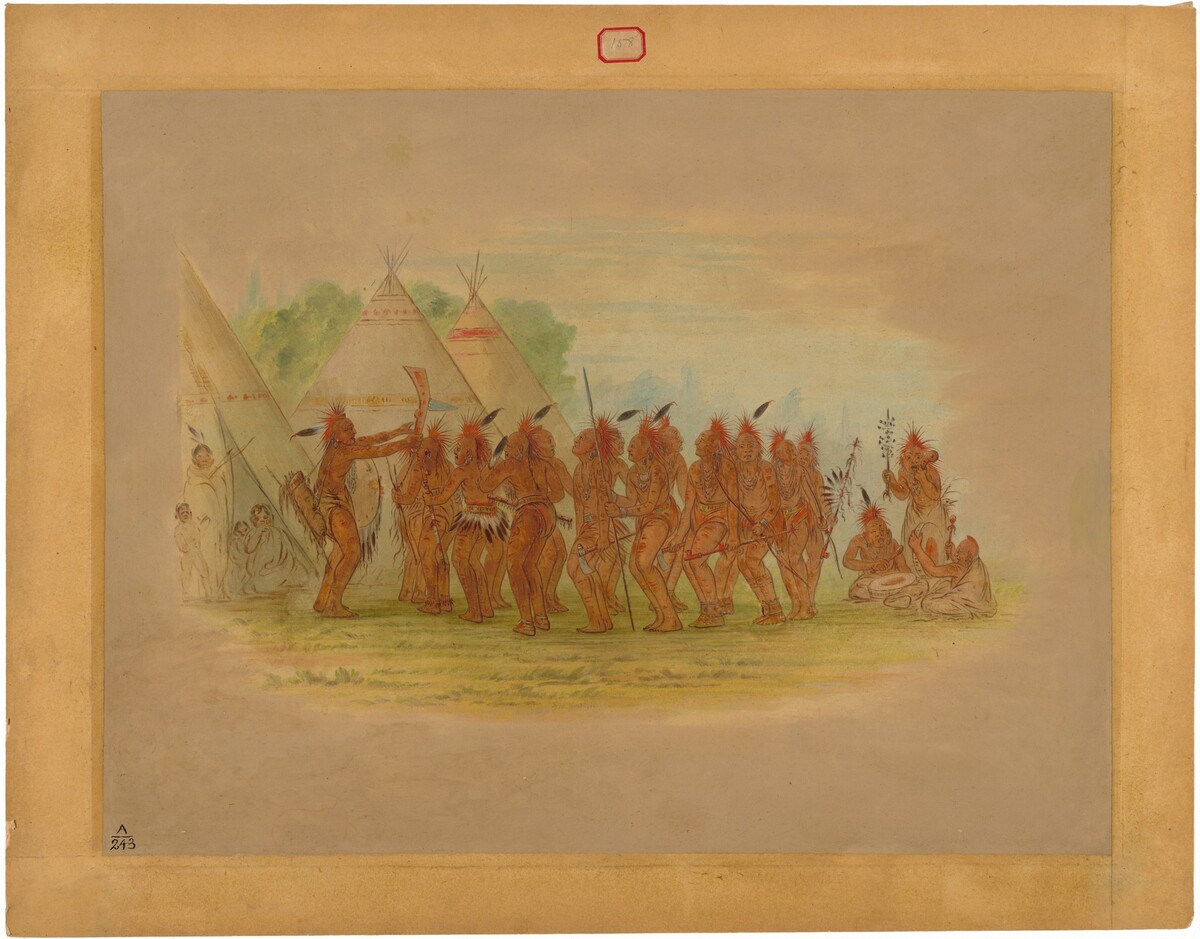 Slaves' Dance - Saukie by George Catlin