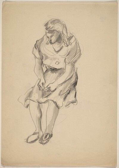 Seated Female with Hands on Lap