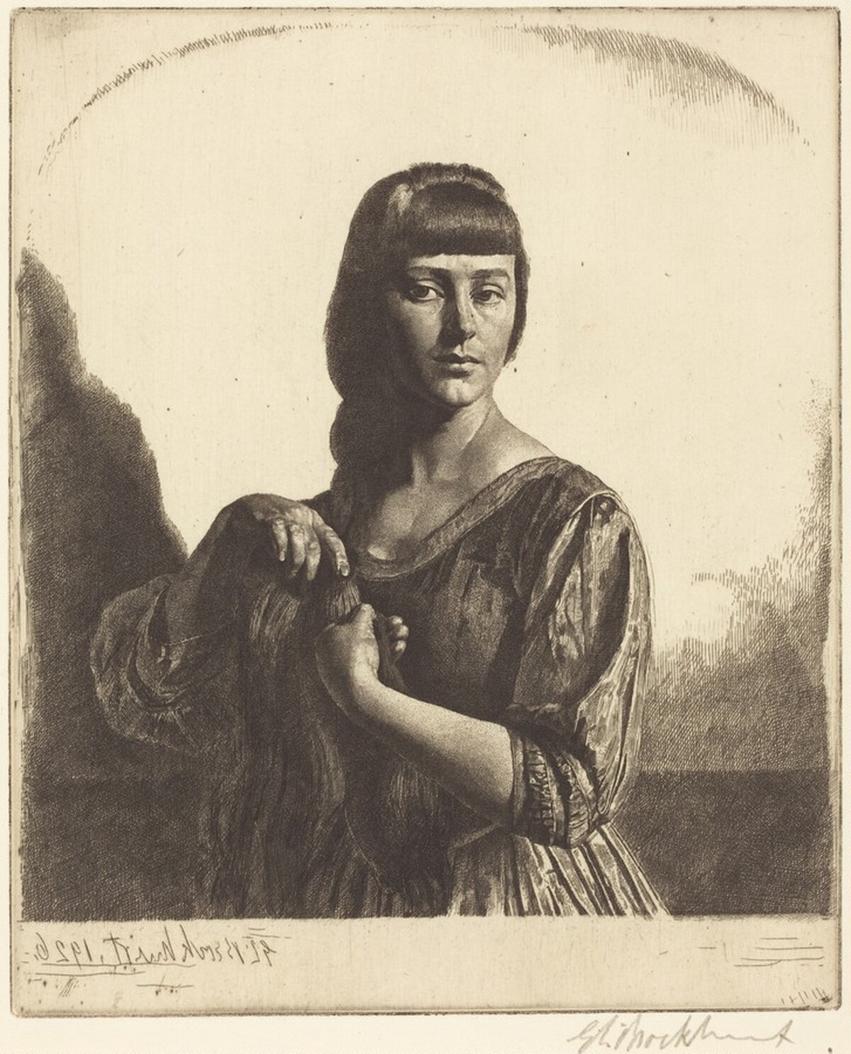 La Tresse by Gerald Leslie Brockhurst