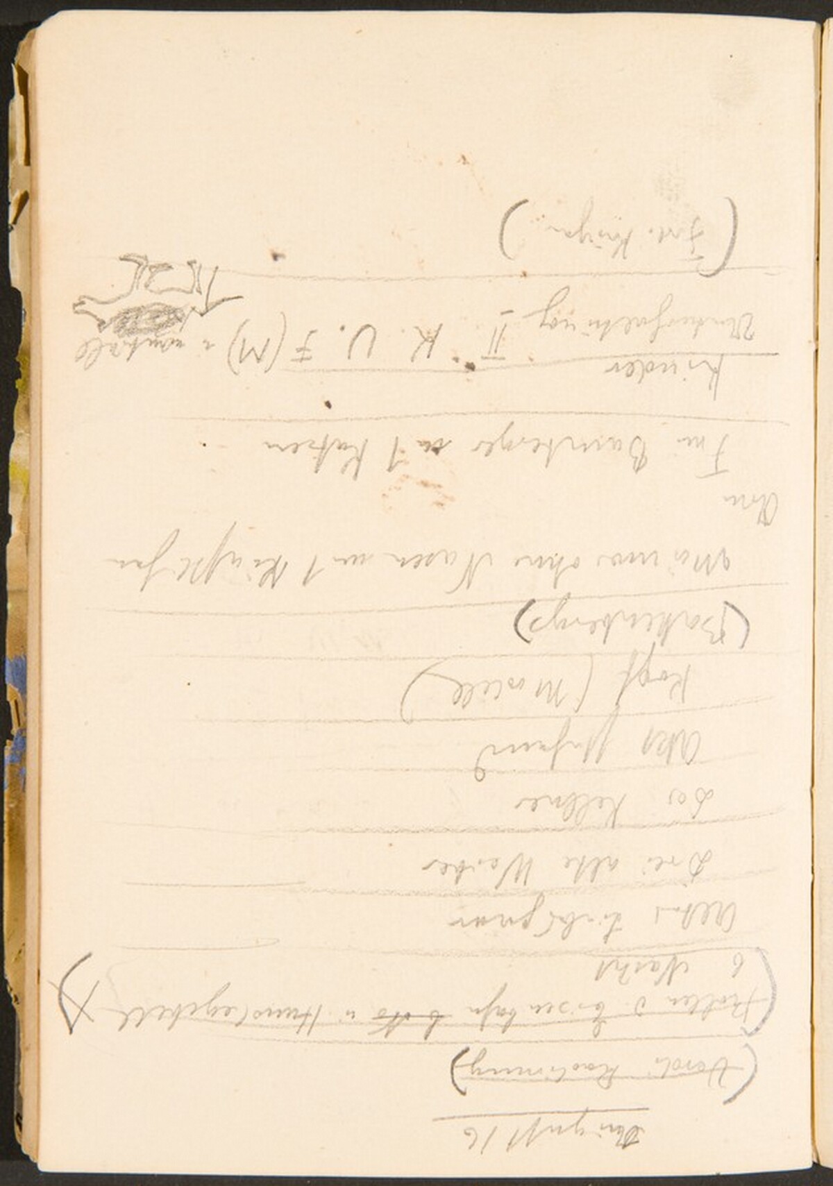 Notizen (Notation) [p. 32] by Max Beckmann