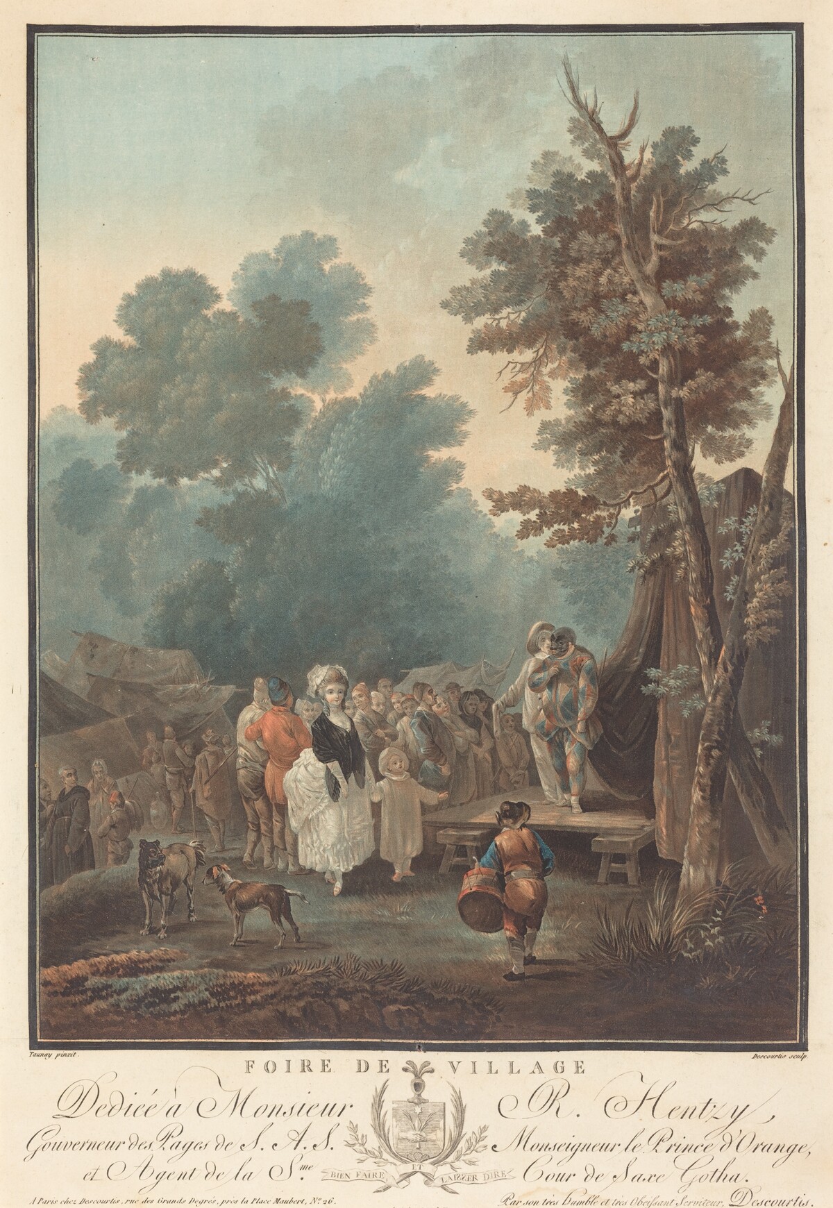 Foire de Village by Charles-Melchior Descourtis after Nicolas Antoine Taunay