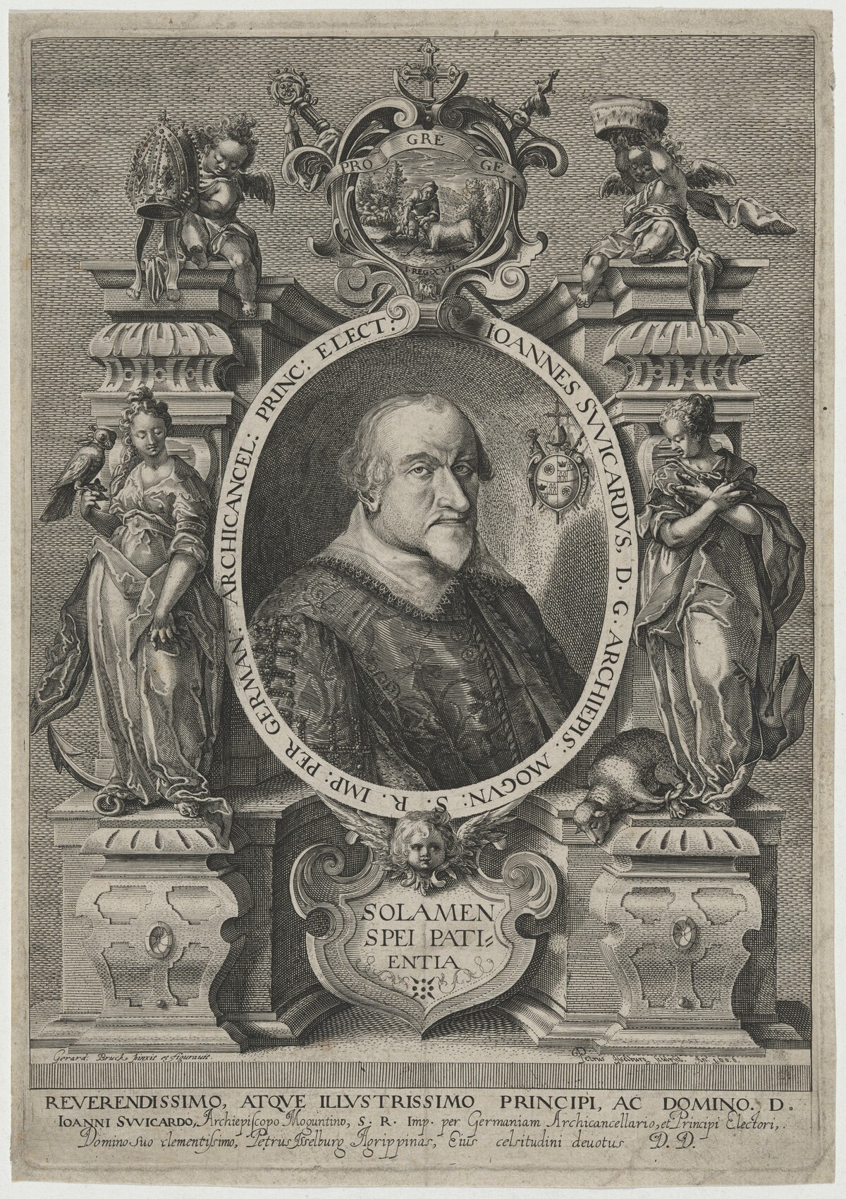 Joannes Swicardus, Archbishop of Maguntino by Peter Isselburg