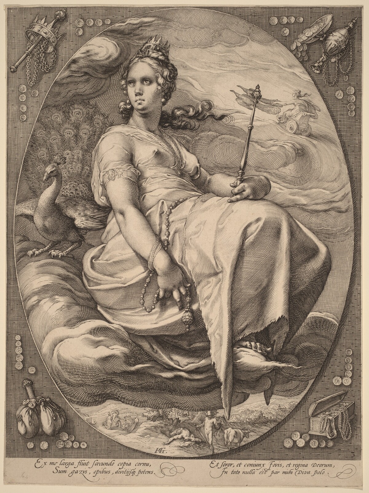 Juno by Hendrick Goltzius