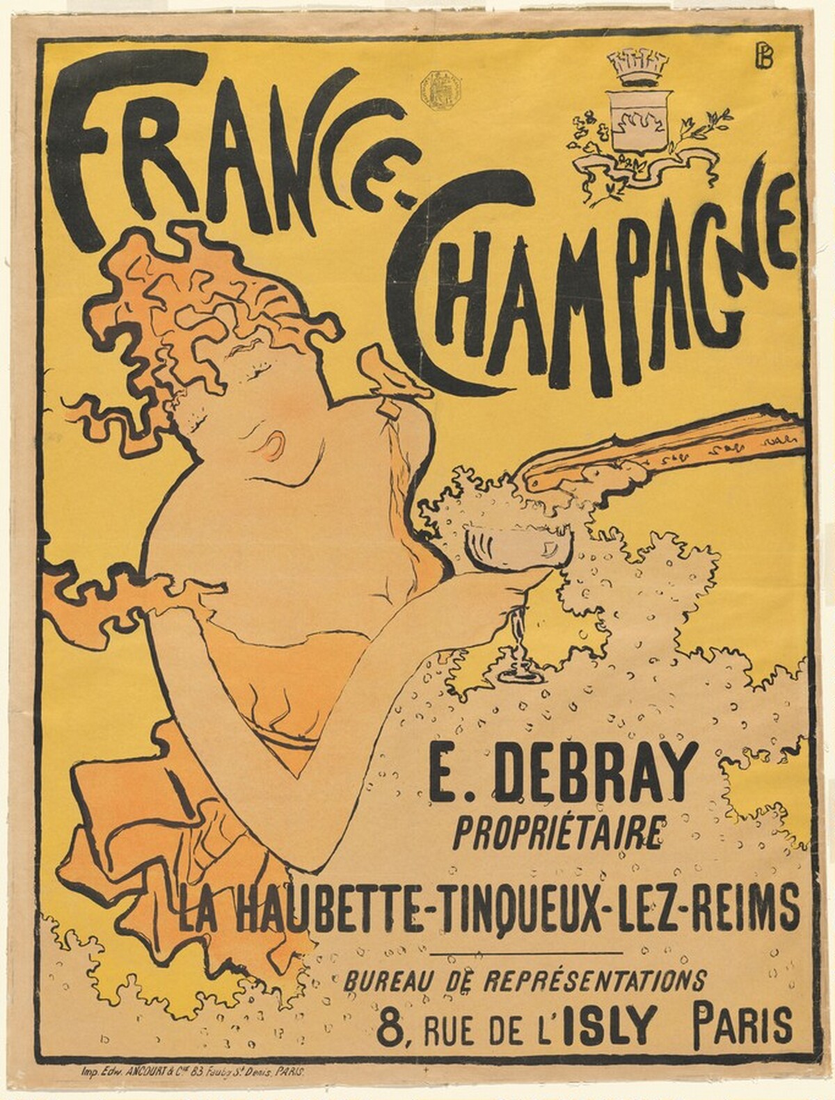 Poster for "France-Champagne" by Pierre Bonnard
