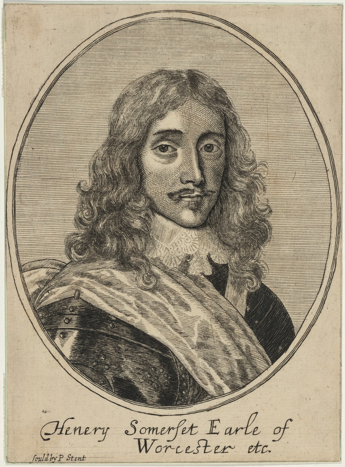 Henry Somerset, Earl of Worcester, First Dukeof Beaufort by Robert Gaywood after William Faithorne