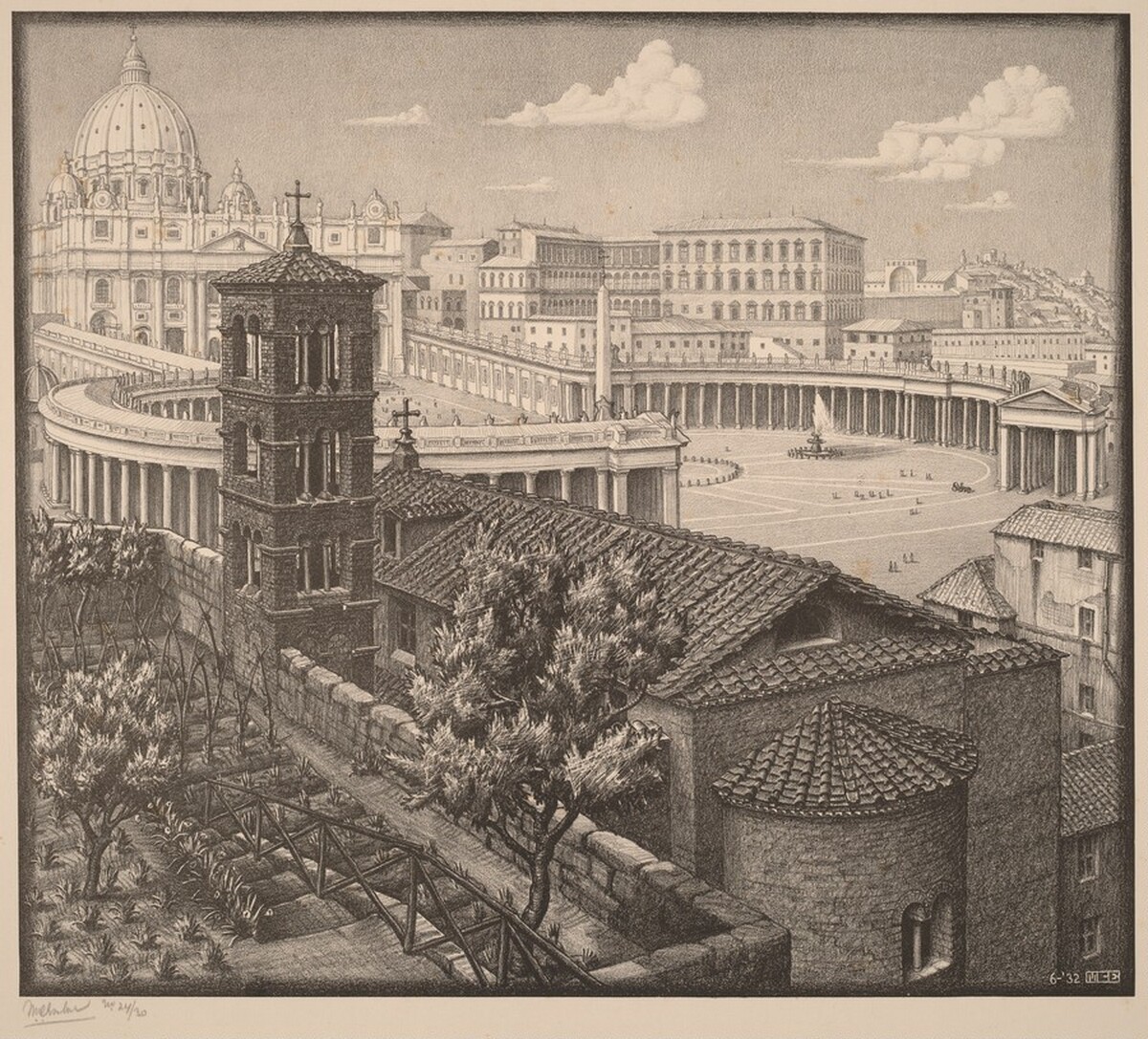 San Michele dei Frisoni, Rome by M.C. Escher