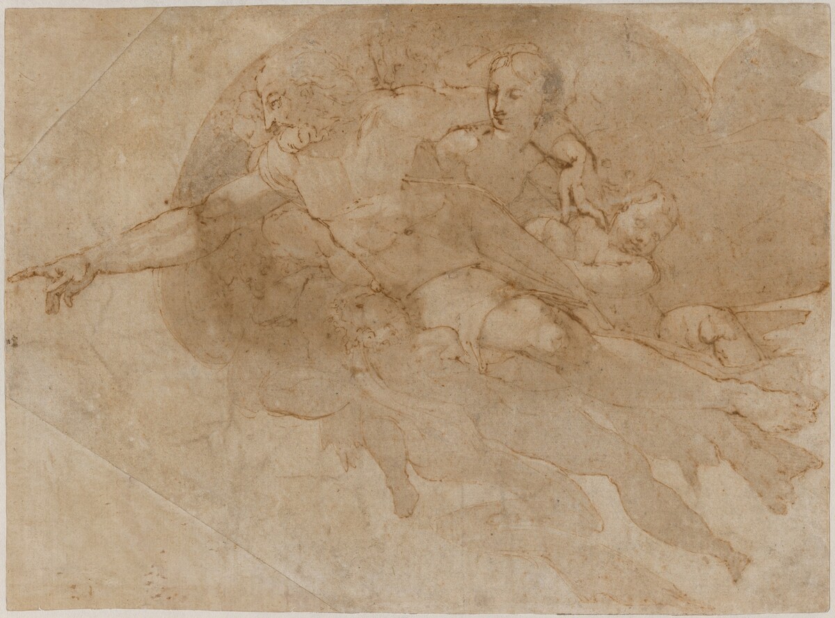 God the Father in Glory by Attributed to Andrea Boscoli after Michelangelo