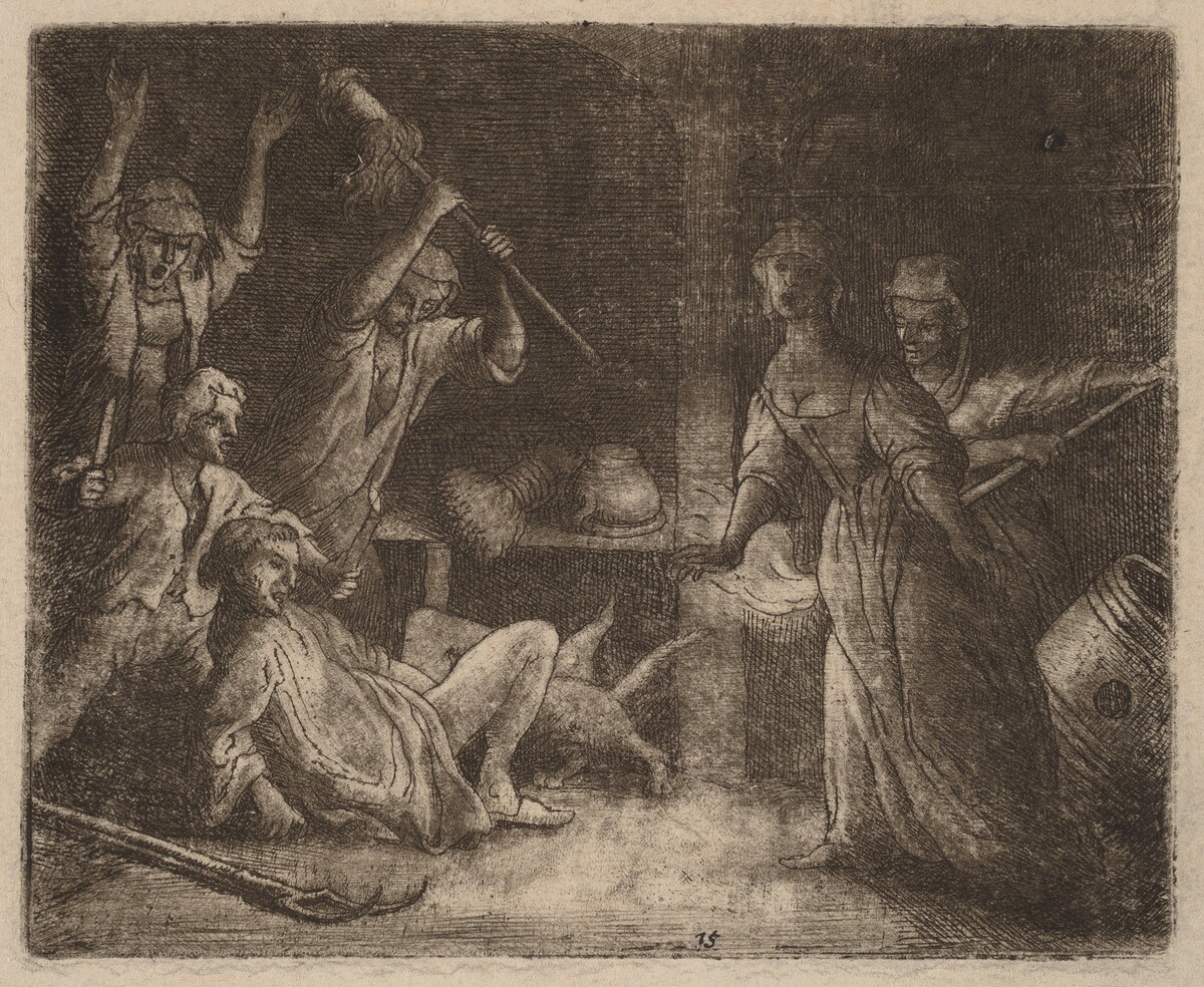 The Cat Trapped and Beaten by Allart van Everdingen
