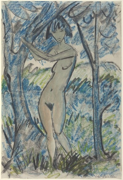 Standing Nude in a Landscape