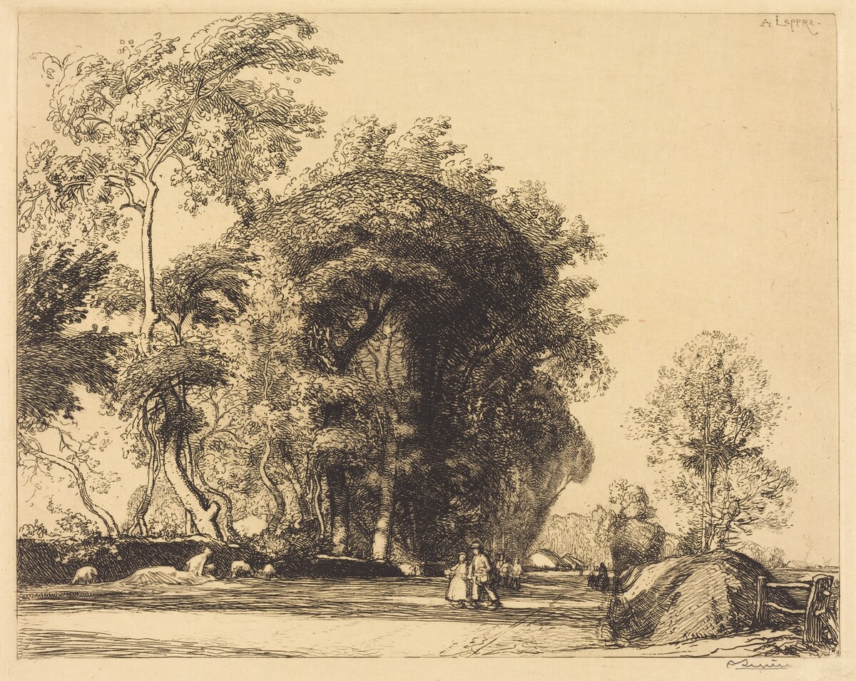 Path from St.-Gilles, St.-Jean-de-Monts (La route de St.-Gilles, St.-Jean-de-Monts) by Auguste Lepère