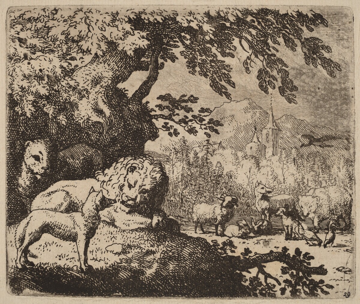Reynard in Council with the Lion and Lioness by Allart van Everdingen