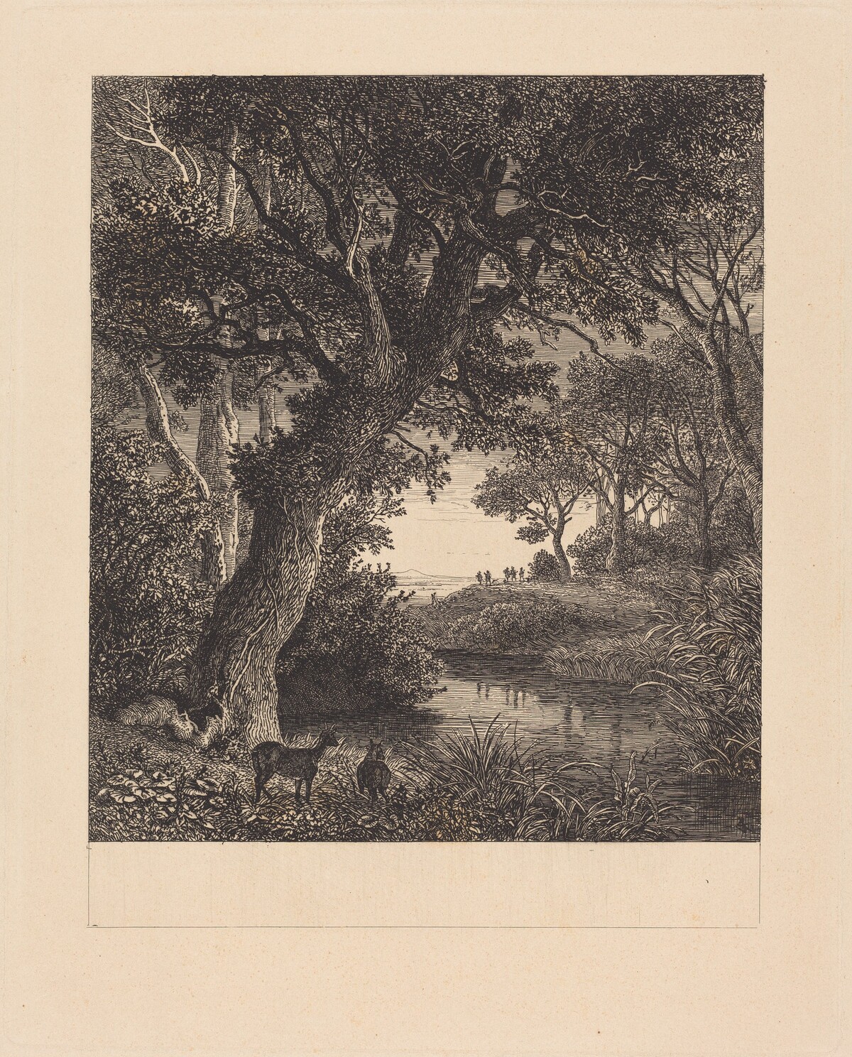 Hunters Leaving a Forest by Johann Wilhelm Schirmer