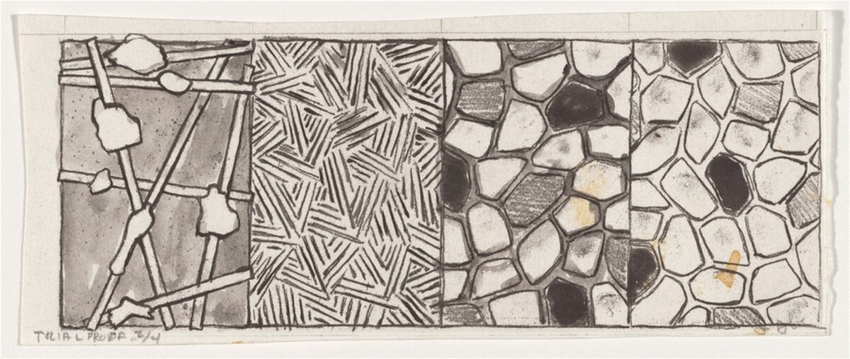 Four Panels (DABC) [trial proof 2] by Jasper Johns
