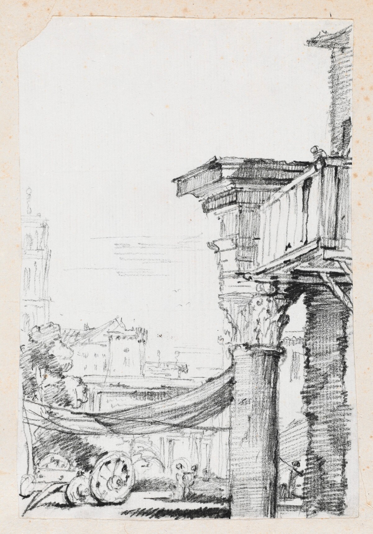 A Balcony in the Roman Forum by Joseph-Marie Vien