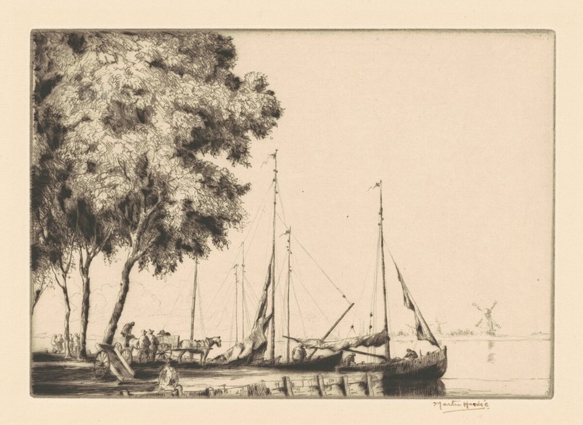 The Quay, Middelburg by Martin Hardie
