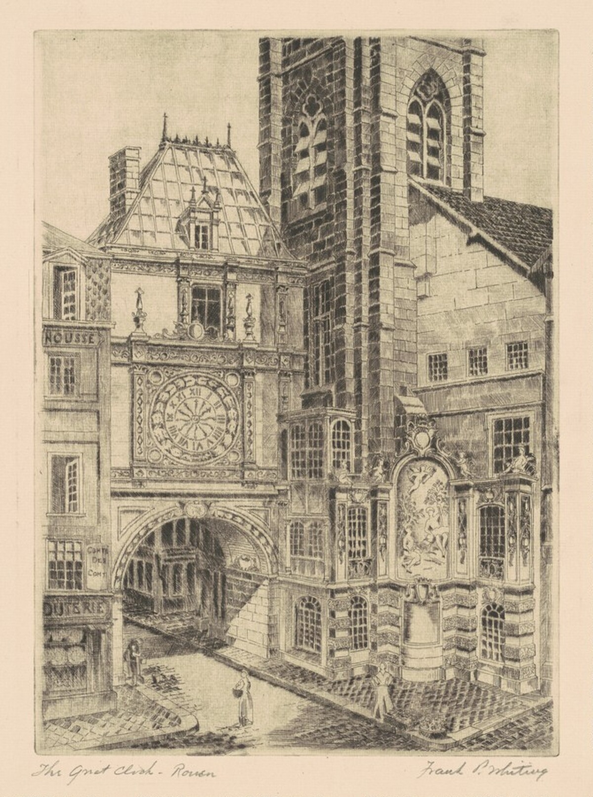 The Great Clock—Rouen by Frank P. Whiting