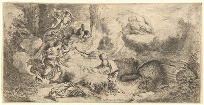 God the Father and Angels Adoring the Christ Child