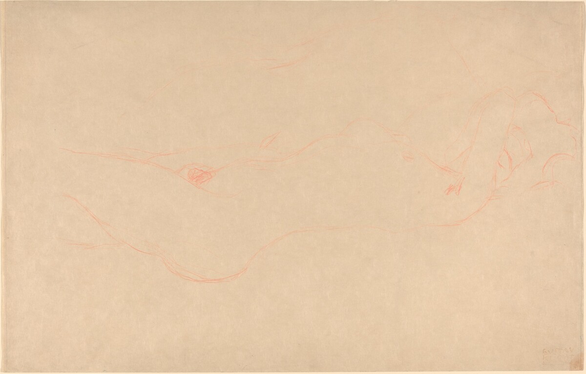 Reclining Woman by Gustav Klimt