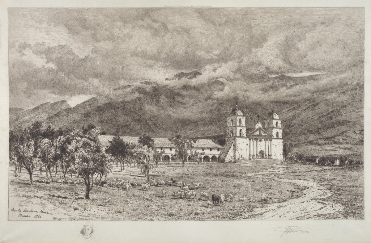 Santa Barbara Mission by Peter Moran