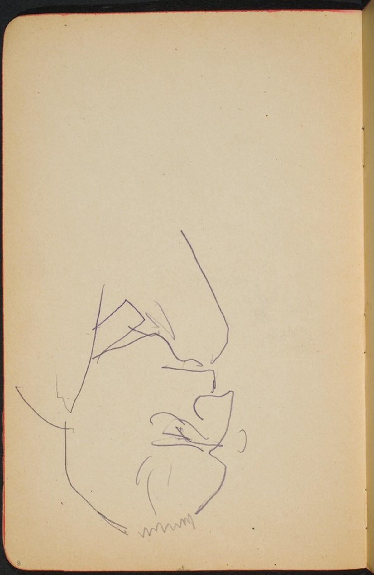 flüchtige männliche Bildnisstudie (Male Portrait Sudy) [p. 8] by Max Beckmann