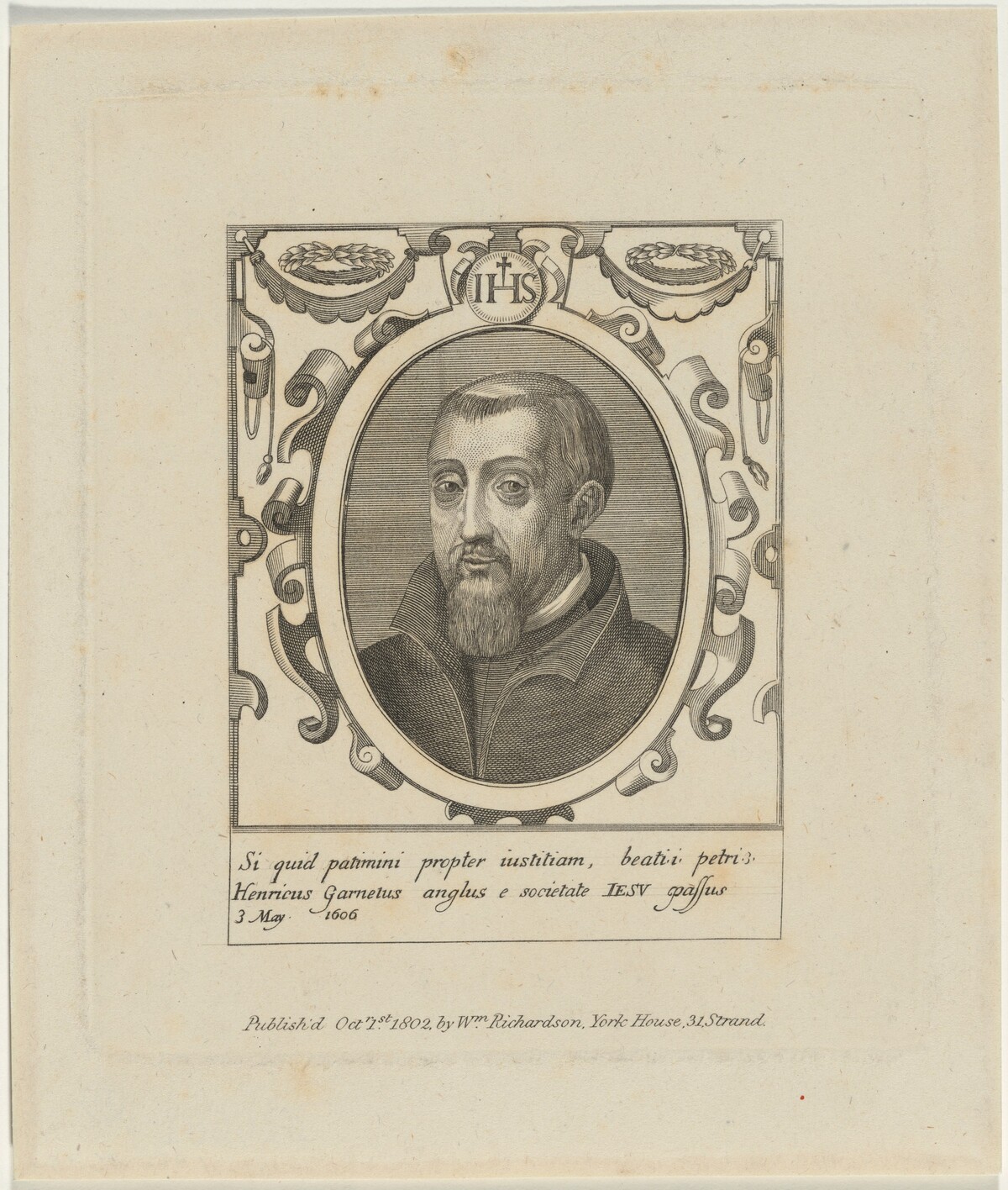 Henry Garnett, Jesuit Priest by Unknown Artist