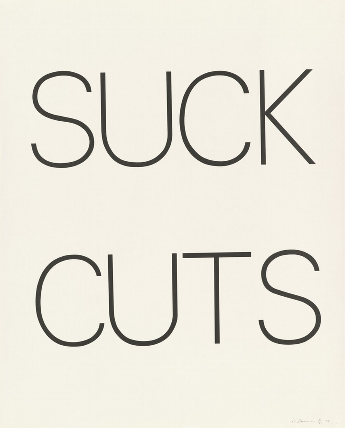 Suck Cuts by Bruce Nauman