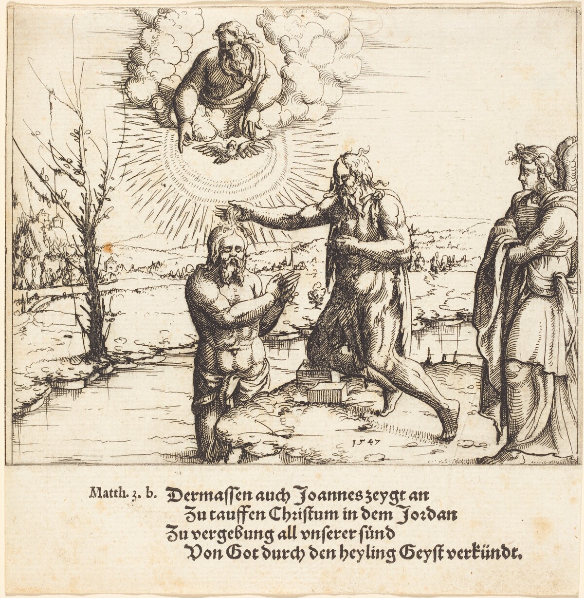 The Baptism of Christ by Augustin Hirschvogel