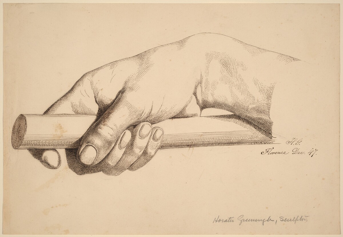 Right Hand Holding Short Rod by Horatio Greenough