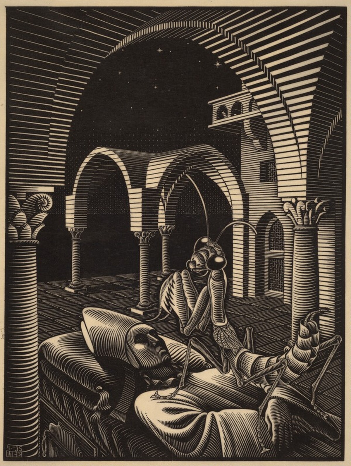 Dream by M.C. Escher