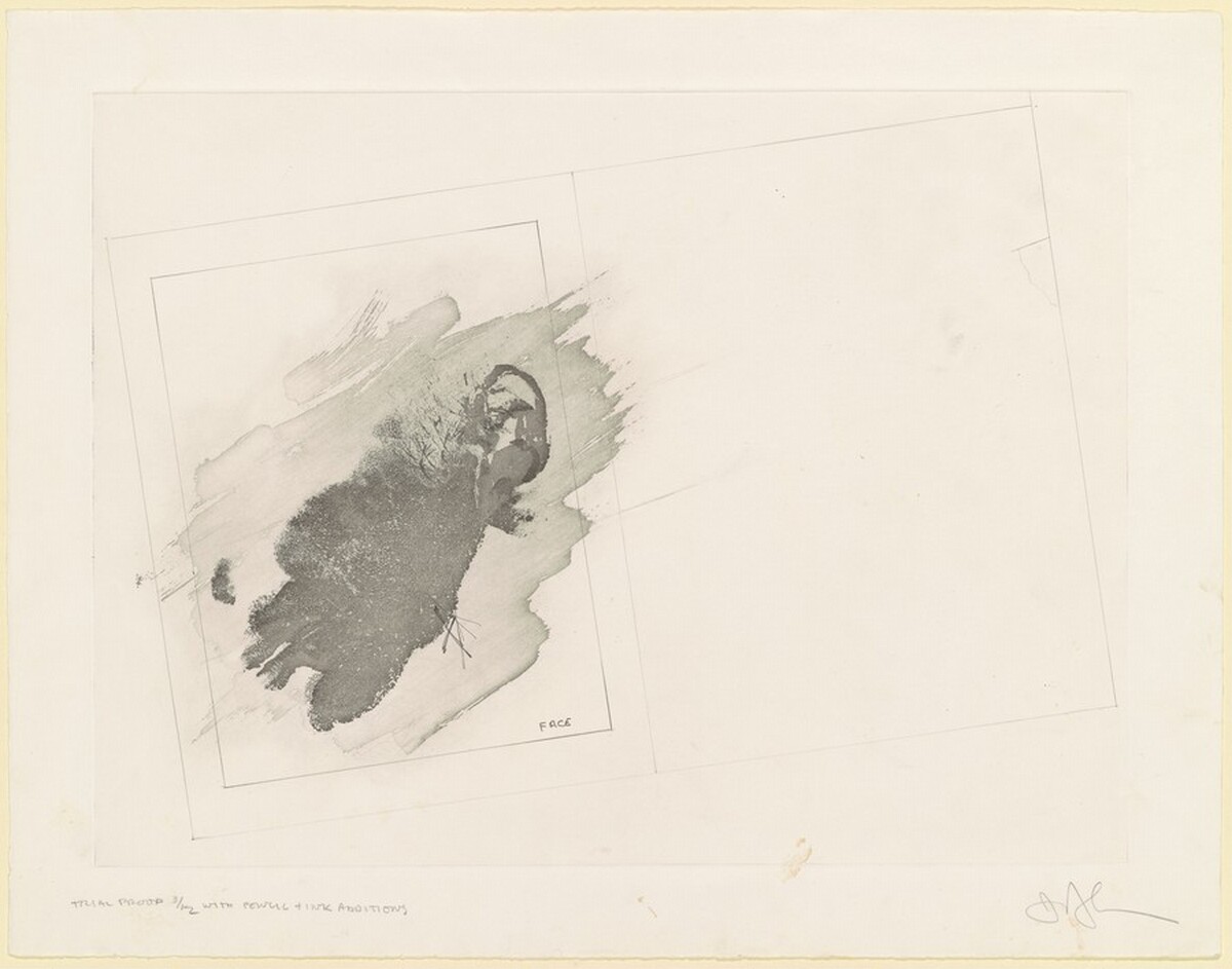 Face [trial proof 3] by Jasper Johns