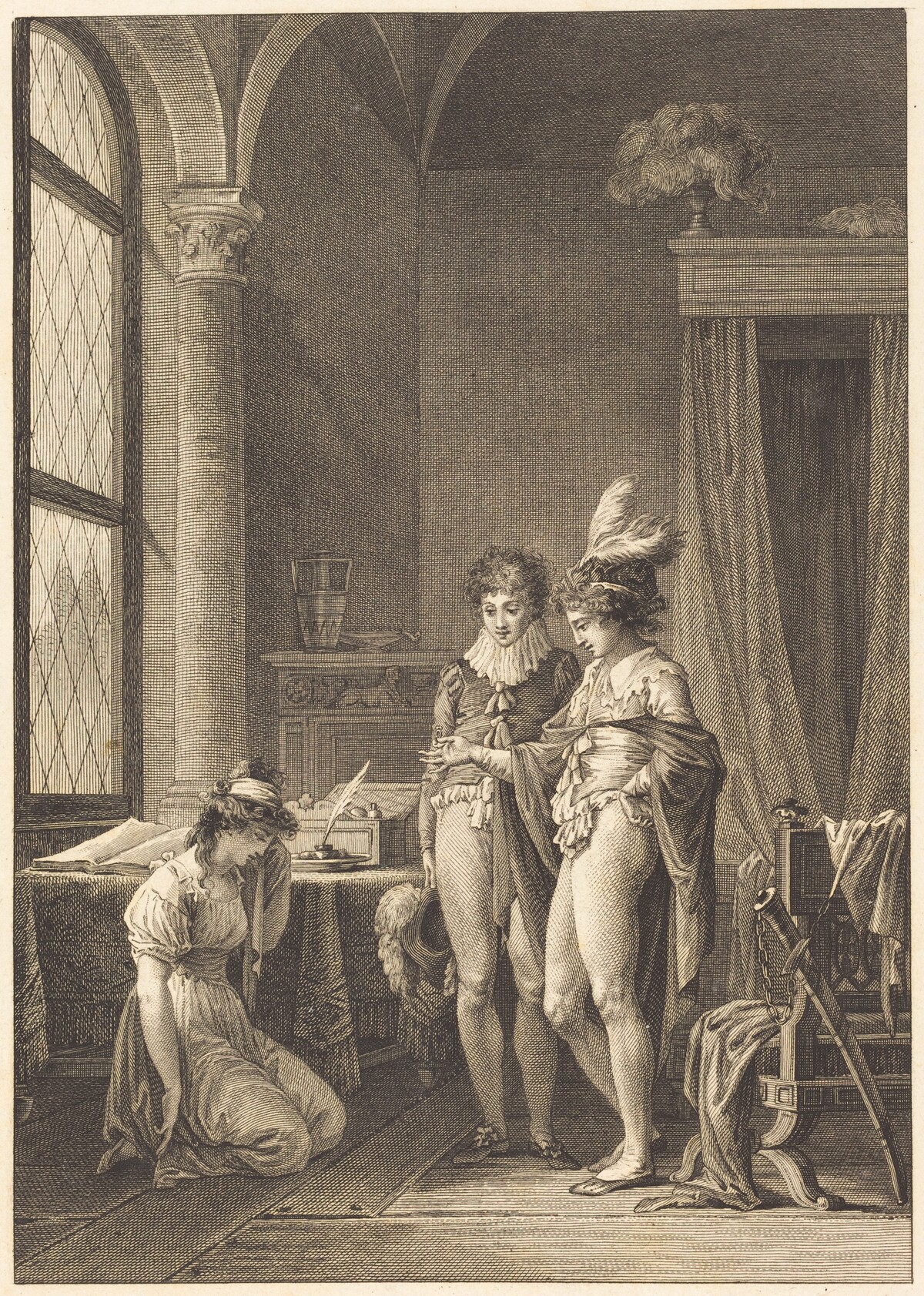 Joconde: Le pardon by Philippe Triere after Jean-Baptiste Mallet