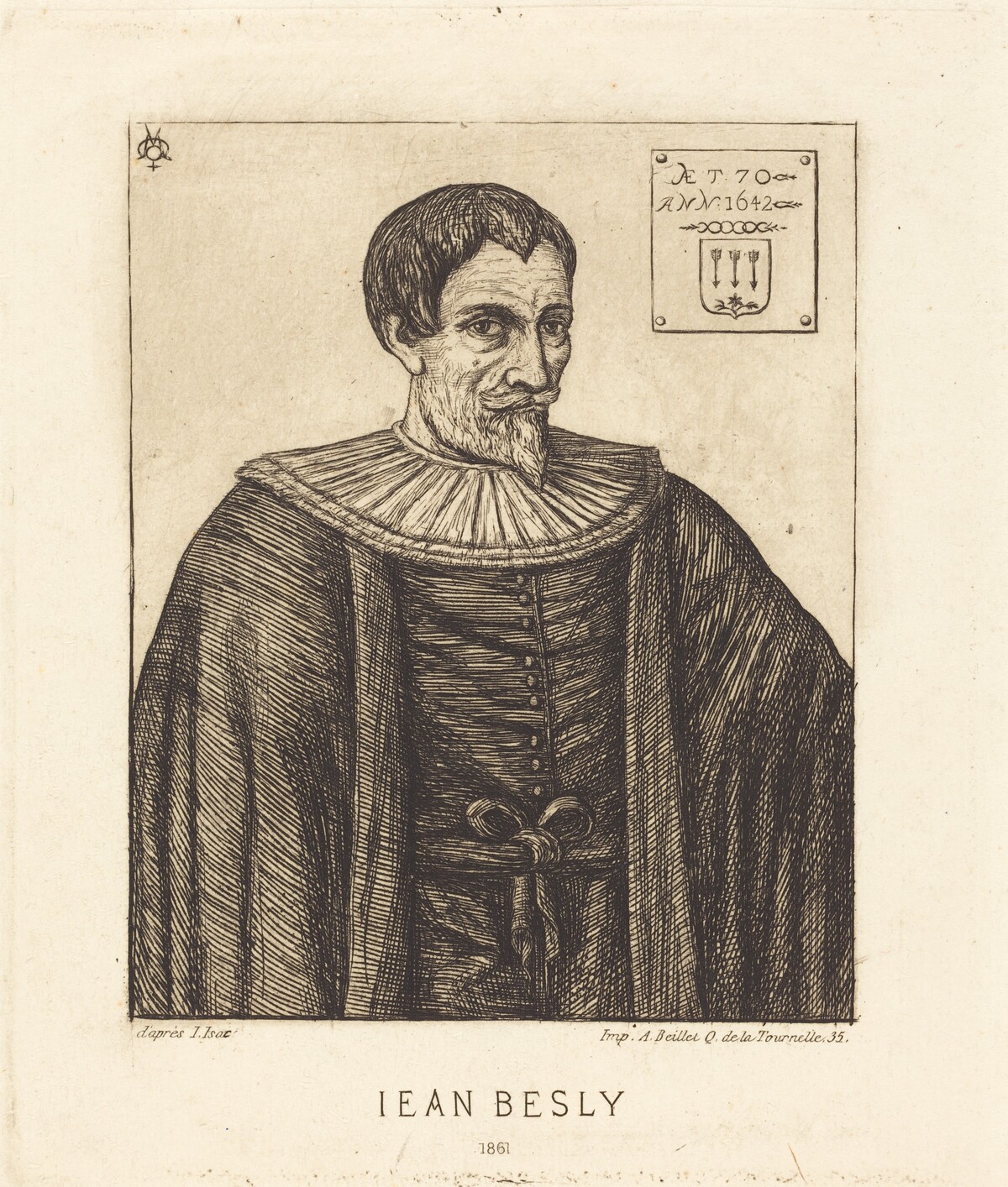 Jean Besly by Charles Meryon after Jaspar Isacsz