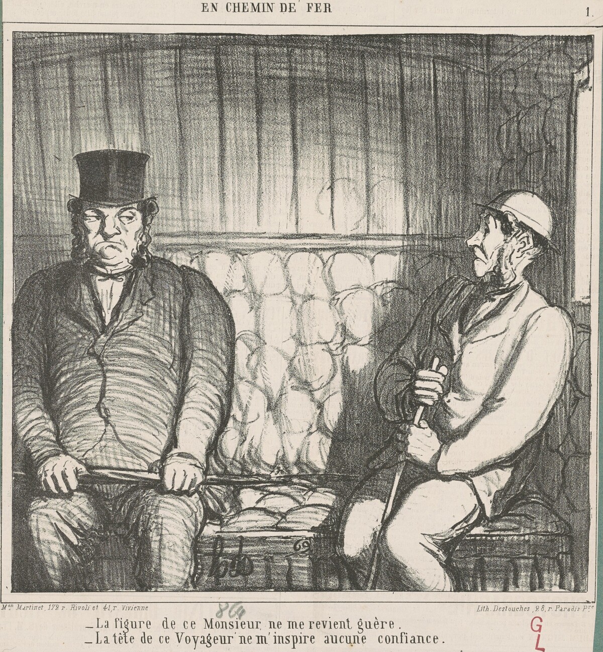 La figure de ce monsieur ne me revient guère ... by Honoré Daumier